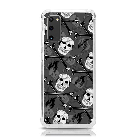 Skull Skeleton Pattern Texture Samsung Galaxy S20 6.2 Inch TPU UV Case from ArtsNow.com Front
