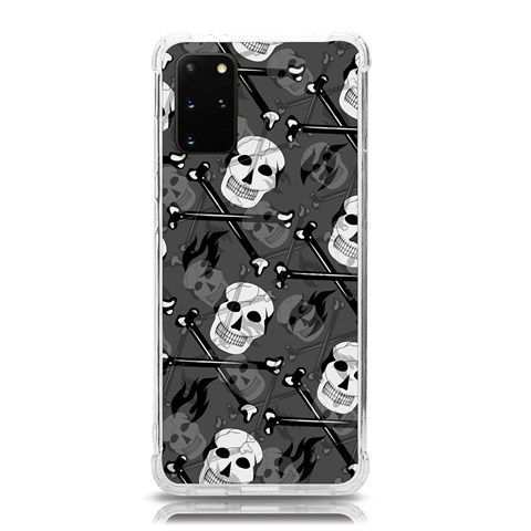 Skull Skeleton Pattern Texture Samsung Galaxy S20Plus 6.7 Inch TPU UV Case from ArtsNow.com Front