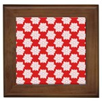 Christmas Snowflakes Background Pattern Framed Tile