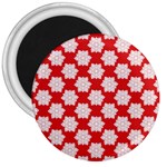 Christmas Snowflakes Background Pattern 3  Magnets
