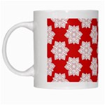 Christmas Snowflakes Background Pattern White Mug