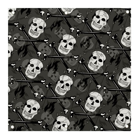 Skull Skeleton Pattern Texture Banner and Sign 3  x 3  from ArtsNow.com Front