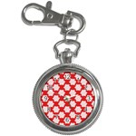Christmas Snowflakes Background Pattern Key Chain Watches