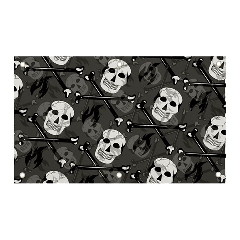 Skull Skeleton Pattern Texture Banner and Sign 5  x 3  from ArtsNow.com Front