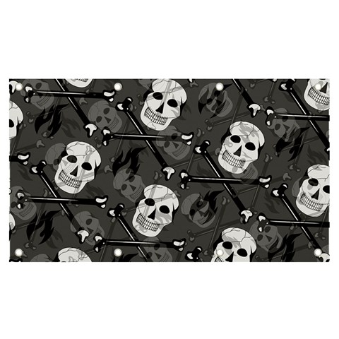 Skull Skeleton Pattern Texture Banner and Sign 7  x 4  from ArtsNow.com Front