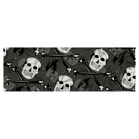 Skull Skeleton Pattern Texture Banner and Sign 12  x 4  from ArtsNow.com Front
