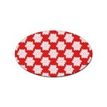 Christmas Snowflakes Background Pattern Sticker (Oval)