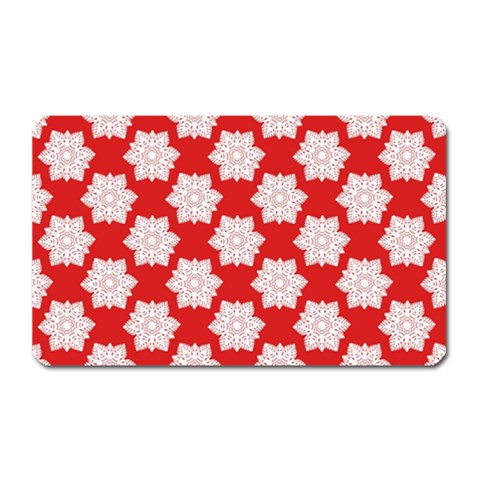 Christmas Snowflakes Background Pattern Magnet (Rectangular) from ArtsNow.com Front