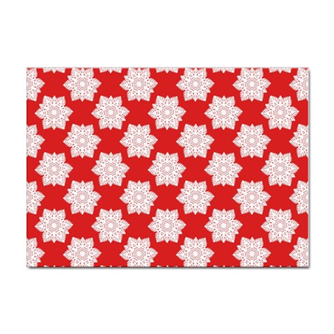 Christmas Snowflakes Background Pattern Sticker A4 (100 pack) from ArtsNow.com Front