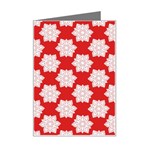 Christmas Snowflakes Background Pattern Mini Greeting Card