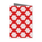 Christmas Snowflakes Background Pattern Mini Greeting Cards (Pkg of 8)