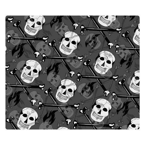 Skull Skeleton Pattern Texture Premium Plush Fleece Blanket (Small) from ArtsNow.com 50 x40  Blanket Front
