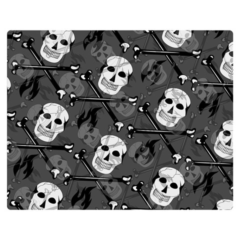 Skull Skeleton Pattern Texture Premium Plush Fleece Blanket (Medium) from ArtsNow.com 60 x50  Blanket Front
