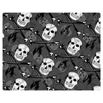 Skull Skeleton Pattern Texture Premium Plush Fleece Blanket (Medium)