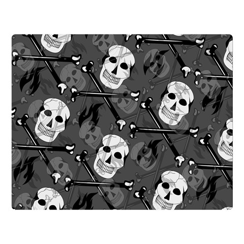 Skull Skeleton Pattern Texture Premium Plush Fleece Blanket (Large) from ArtsNow.com 80 x60  Blanket Front