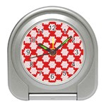 Christmas Snowflakes Background Pattern Travel Alarm Clock