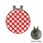 Christmas Snowflakes Background Pattern Hat Clips with Golf Markers