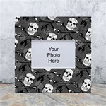 Skull Skeleton Pattern Texture White Box Photo Frame 4  x 6 