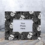 Skull Skeleton Pattern Texture White Tabletop Photo Frame 4 x6 