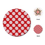 Christmas Snowflakes Background Pattern Playing Cards Single Design (Round)