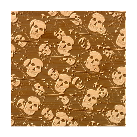 Skull Skeleton Pattern Texture Bamboo Coaster Set from ArtsNow.com Coaster 1