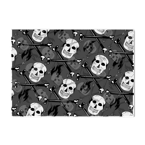 Skull Skeleton Pattern Texture Crystal Sticker (A4) from ArtsNow.com Front