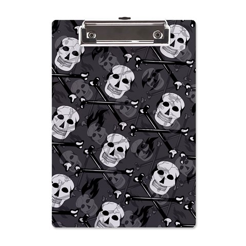 Skull Skeleton Pattern Texture A5 Acrylic Clipboard from ArtsNow.com Front