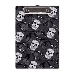 Skull Skeleton Pattern Texture A5 Acrylic Clipboard from ArtsNow.com Front