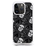 Skull Skeleton Pattern Texture iPhone 14 Pro TPU UV Print Case