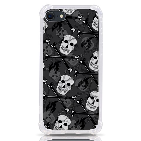 Skull Skeleton Pattern Texture iPhone SE from ArtsNow.com Front