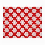 Christmas Snowflakes Background Pattern Small Glasses Cloth (2 Sides)