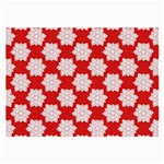 Christmas Snowflakes Background Pattern Large Glasses Cloth