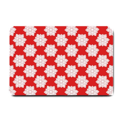 Christmas Snowflakes Background Pattern Small Doormat from ArtsNow.com 24 x16  Door Mat