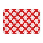 Christmas Snowflakes Background Pattern Small Doormat