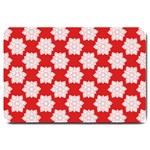Christmas Snowflakes Background Pattern Large Doormat