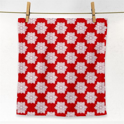 Christmas Snowflakes Background Pattern Face Towel from ArtsNow.com Front