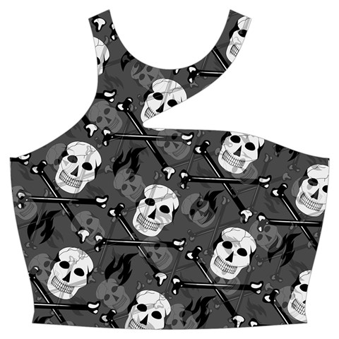 Skull Skeleton Pattern Texture Cut Out Top from ArtsNow.com Front