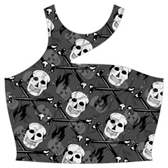 Skull Skeleton Pattern Texture Cut Out Top from ArtsNow.com Front