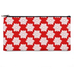 Christmas Snowflakes Background Pattern Pencil Case from ArtsNow.com Front