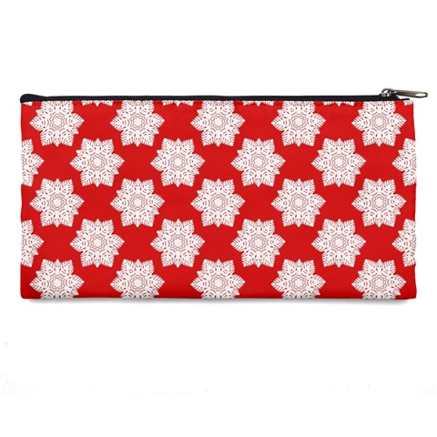 Christmas Snowflakes Background Pattern Pencil Case from ArtsNow.com Back