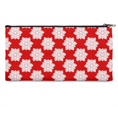 Christmas Snowflakes Background Pattern Pencil Case from ArtsNow.com Back
