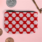 Christmas Snowflakes Background Pattern Mini Coin Purse