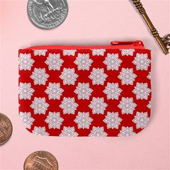 Christmas Snowflakes Background Pattern Mini Coin Purse from ArtsNow.com Back