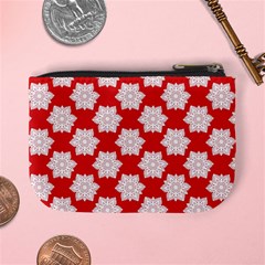 Christmas Snowflakes Background Pattern Mini Coin Purse from ArtsNow.com Back