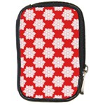 Christmas Snowflakes Background Pattern Compact Camera Leather Case