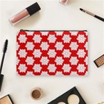 Christmas Snowflakes Background Pattern Cosmetic Bag (Medium)