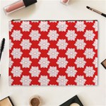 Christmas Snowflakes Background Pattern Cosmetic Bag (XL)