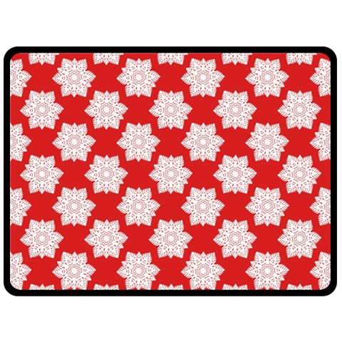 Christmas Snowflakes Background Pattern Fleece Blanket (Large) from ArtsNow.com 80 x60  Blanket Front