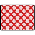 Christmas Snowflakes Background Pattern Fleece Blanket (Large)