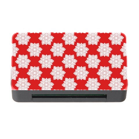 Christmas Snowflakes Background Pattern Memory Card Reader with CF from ArtsNow.com Front
